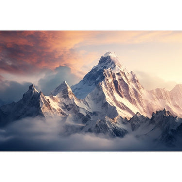 Canvas of Sunset Over Mountains